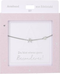 Depesche silver bracelet with heart and letter A - friendship jewelry