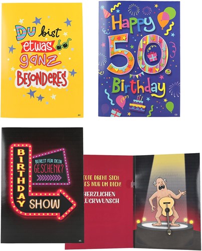 Depesche birthday card music animal print with envelope 14.8x21cm