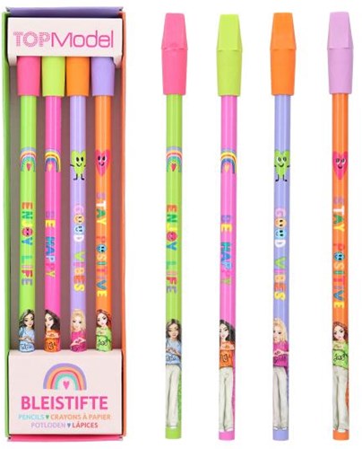 Depesche TOPModel pencils with eraser SELFLOVE - colourful writing set for kids-2