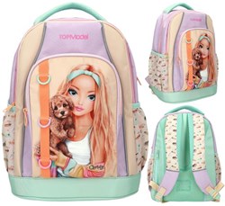 Depesche backpack TOPModel SUNNY DOG - Yellow school bag with dog print