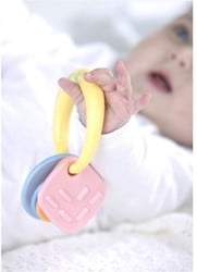 Tolo Baby Teething & Rattle in 1 - Pastel color