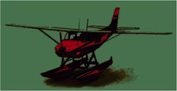 Metal Earth airplane model kit Cessna 182 Floatplane metal