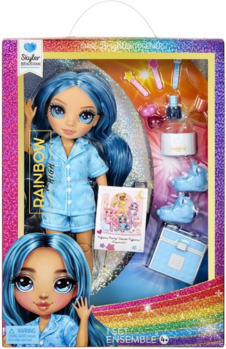 Rainbow High fashion doll junior high pajama party Skyler blue 23 cm toy