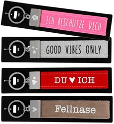 Depesche lucky keychain felt keyring with quote or name