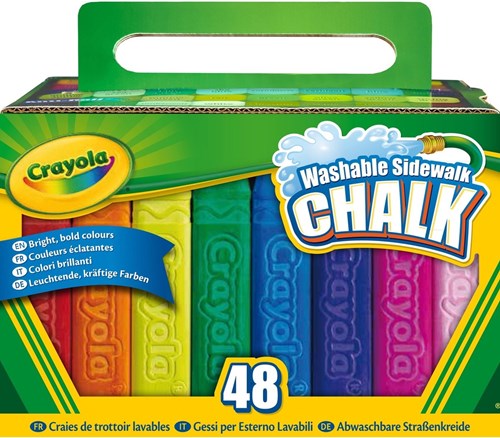 Crayola pavement chalk outdoor - 48 pieces colorful play fun-2