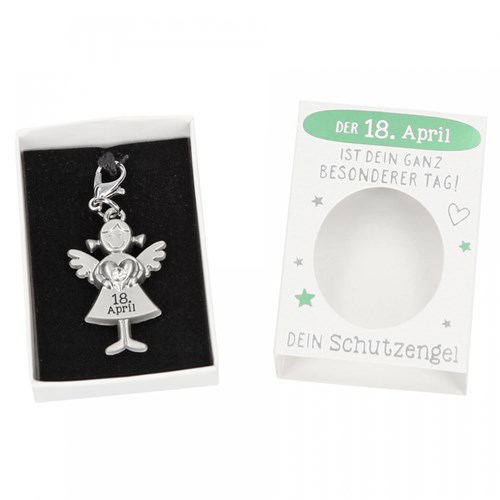 Depesche keychain guardian angel 07. Februar with date and heart-3
