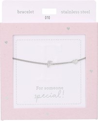Depesche bracelet Heart of Gold silver initial F for women
