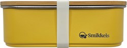 Smikkels lunchbox - stainless steel lunch box with bamboo lid yellow 900ml
