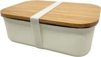Smikkels lunchbox - bamboo lid - white - stainless steel 900ml-3