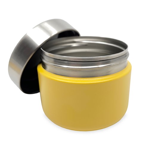 Smikkels stainless steel fruit box kids 420ml yellow - snack box school-2