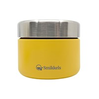 Smikkels stainless steel fruit box kids 420ml yellow - snack box school