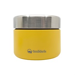 Smikkels stainless steel fruit box kids 420ml yellow - snack box school