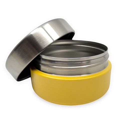 Smikkels stainless steel fruit container kids 280ml yellow - sustainable snack box school-2