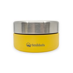 Smikkels stainless steel fruit container kids 280ml yellow - sustainable snack box school