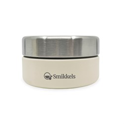 Smikkels - Stainless steel foodjar 280ml white - kids snack container