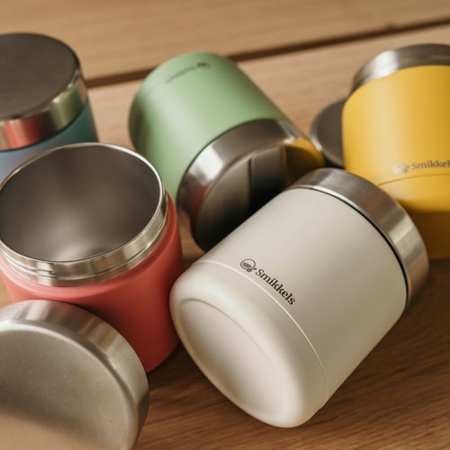 Smikkels - Thermos lunchbox for kids yellow - stainless steel food jar 350ml-3