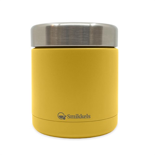 Smikkels - Thermos lunchbox for kids yellow - stainless steel food jar 350ml