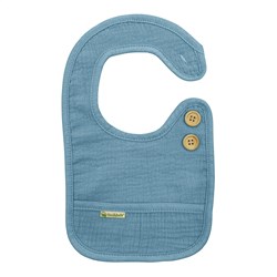 Smikkels cotton bib S blue - baby bib organic cotton