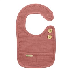 Smikkels bib baby pink cotton organic muslin terry cloth