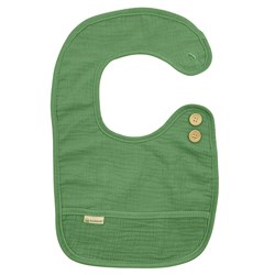 Smikkels bib green - organic cotton baby bib L