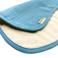 Smikkels baby burp cloths set blue - organic cotton muslin-3