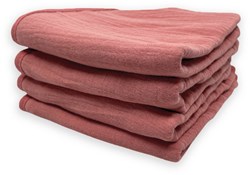Smikkels baby burp cloths set pink - organic cotton - absorbent