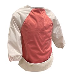 Smikkels bib with sleeves - pink - water-repellent and sustainable