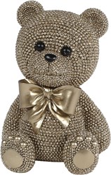 Van Manen teddy bear sculpture gold polystone decoration gift