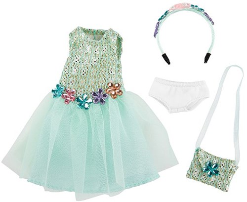 Kruselings doll clothes Vera party outfit blue - doll accessories