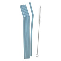 Smikkels silicone straws blue - reusable and flexible