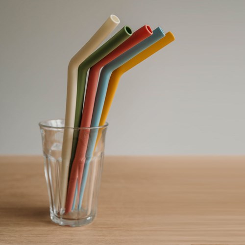 Smikkels - Silicone Drinking Straws XL - White - Reusable straws for smoothies-3