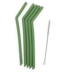 Smikkels - Silicone straws XL - Green - Reusable drinking straws
