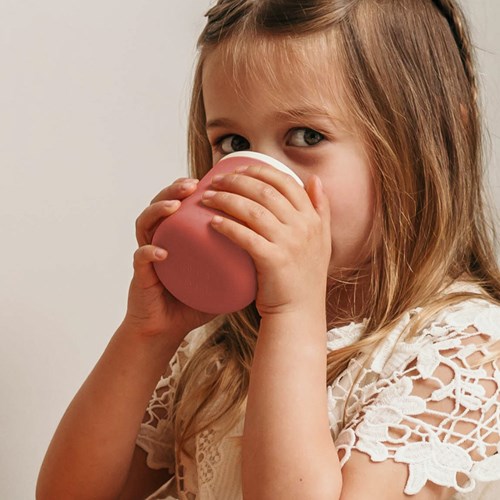 Smikkels silicone kids cups set pink - unbreakable drinking cups baby toddler-2
