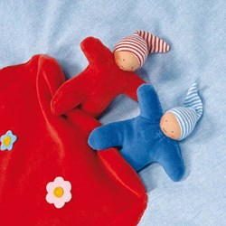 Käthe Kruse baby play mat blue - play mat sun moon stars 100x100cm