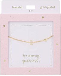 Depesche bracelet Heart of Gold with letter L in gold-coloured steel