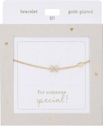 Depesche gold bracelet Heart of Gold with letter M