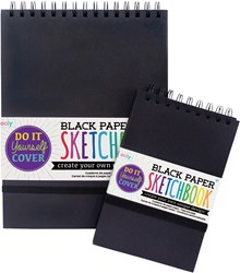 Ooly sketchbook DIY black small - creative paper for kids