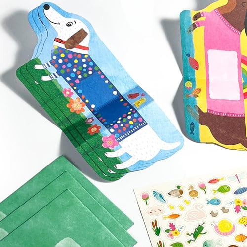 Ooly - Tiny Tadas! Note Cards & Sticker Set - Playful Pups-3