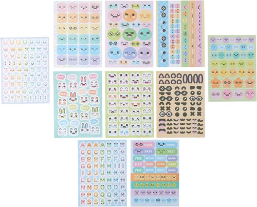 Ooly stickers book Stickiville Cute Expressions paper decoration-3