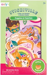 Ooly Stickiville stickers - puppies and peaches - scented - 2 sheets