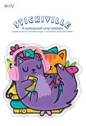 Ooly stickers Stickiville Silly Kitties vinyl set of 4 cat stickers