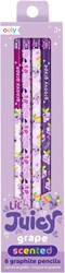 Ooly scented pencils grape - set of 6 graphite pencils for kids