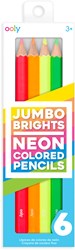 Ooly colored pencils Jumbo Brights Neon - set of 6 thick pencils