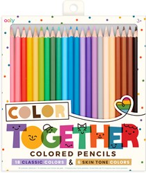 Ooly Color Together Colored Pencils - 24 pack - includes skin tones