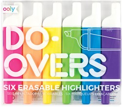 Ooly erasable highlighters - set of 6 neon color markers