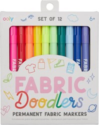 Ooly fabric markers Fabric Doodlers set of 12 permanent colours