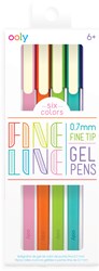 Ooly gel pens - fine line colored gel pens set of 6 pieces