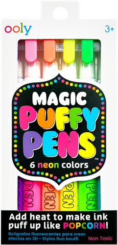 Ooly neon pens - Magic Puffy Pens 3D marker set for kids-2
