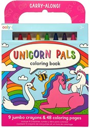 Ooly - Carry Along Crayons & Coloring Book Kit - Unicorn Pals