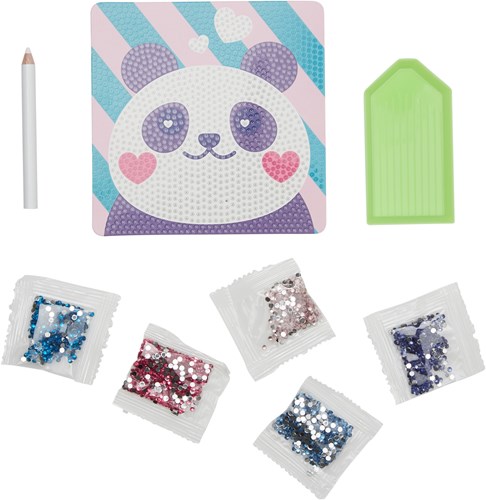 Ooly craft set - Mini Gem Art Kit Pretty Panda creative toy-2